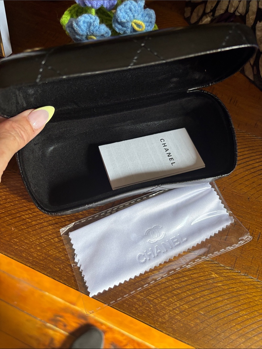 CHANEL Black Gradient Square Sunglasses with Gold CC Accents New with case. - Picture 10 of 11